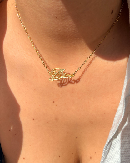 Authentic Vintage Dior Logo- Reworked Necklace