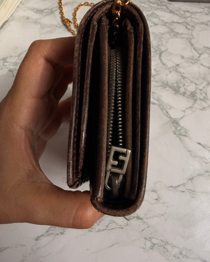 Authentic Fendi Pre-Owned Zucca Wallet on Chain