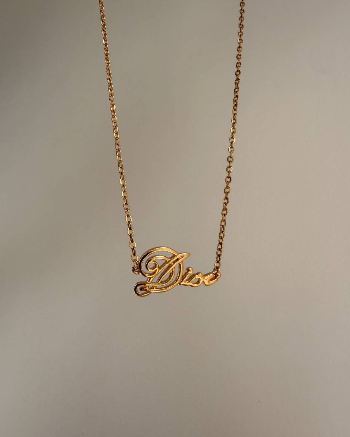 Authentic Vintage Dior Logo- Reworked Necklace