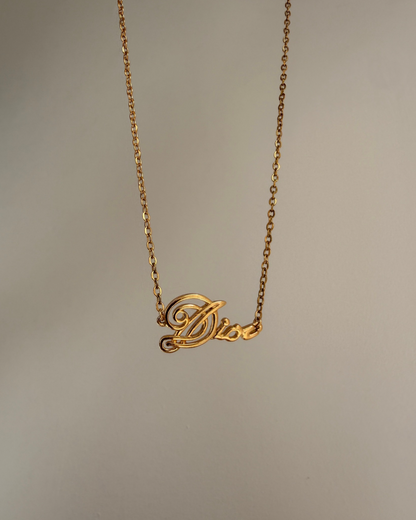 Authentic Vintage Dior Logo- Reworked Necklace