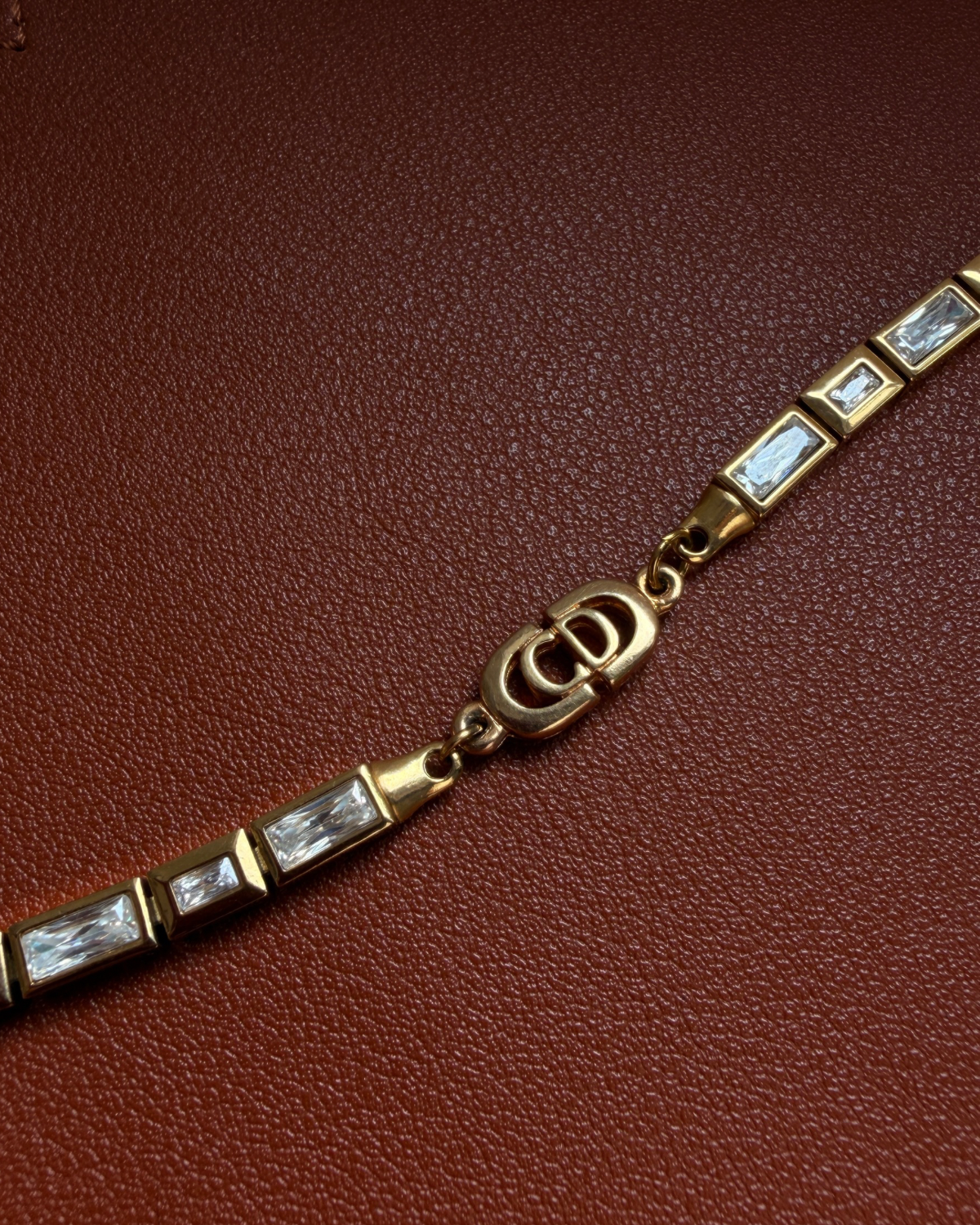 Authentic Dior CD Pendant- Reworked Diamante Choker