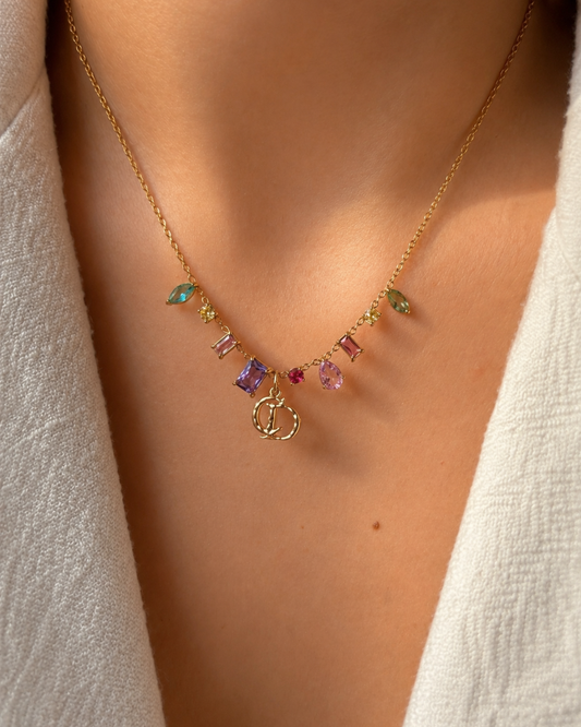 Authentic Cd Dior Mise Pendant - Necklace Stones
