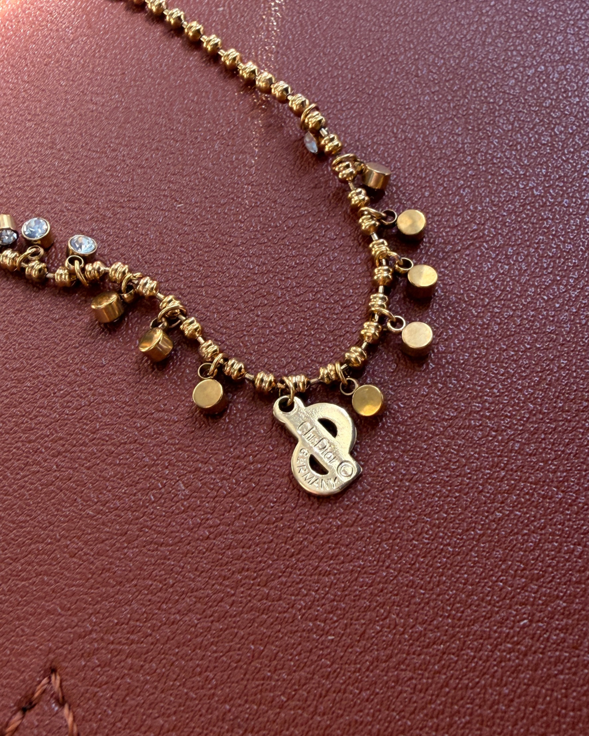 Authentic Dior Mini Pendant- Reworked Necklace