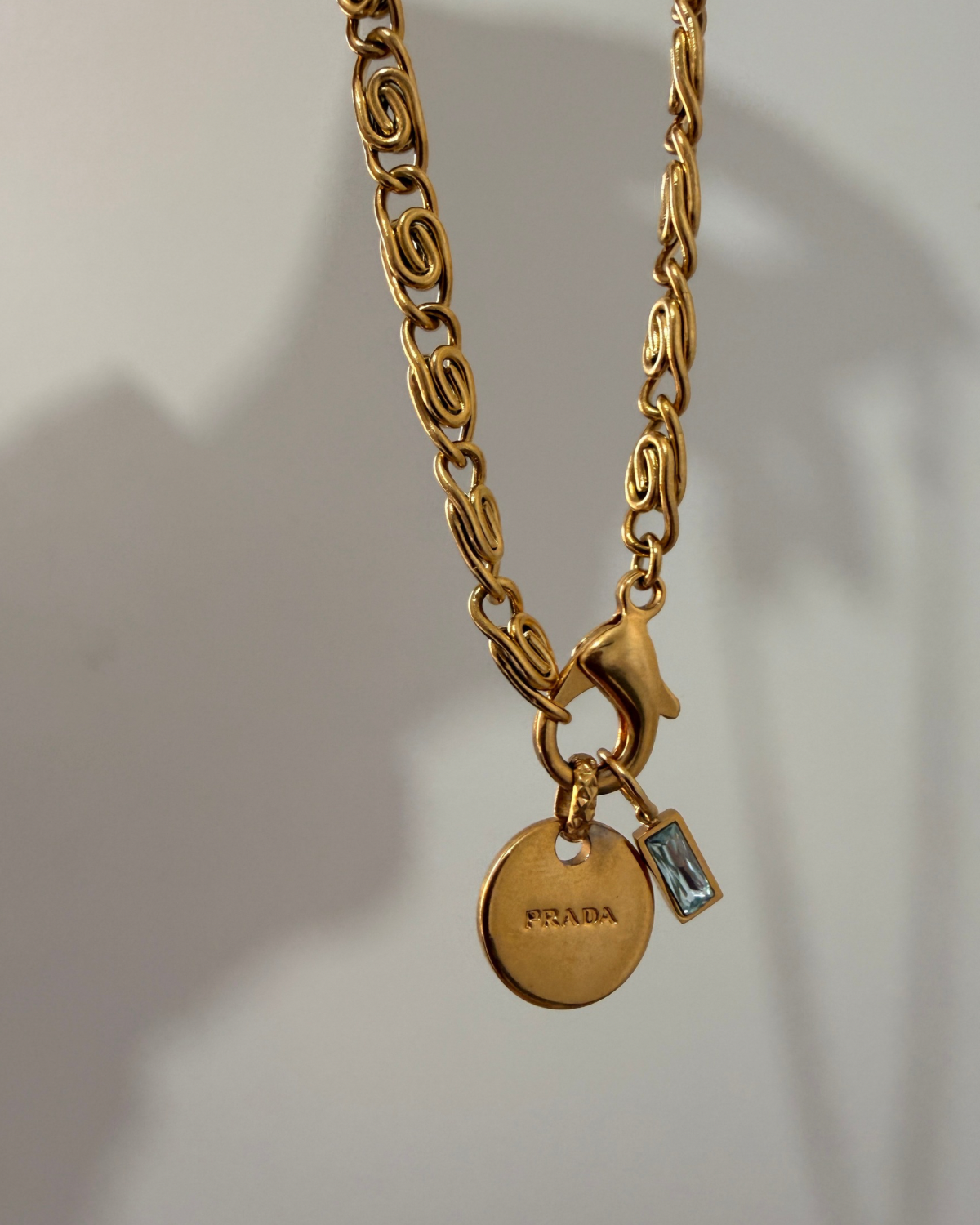 Authentic Prada Rounded Pendant - Reworked Necklace