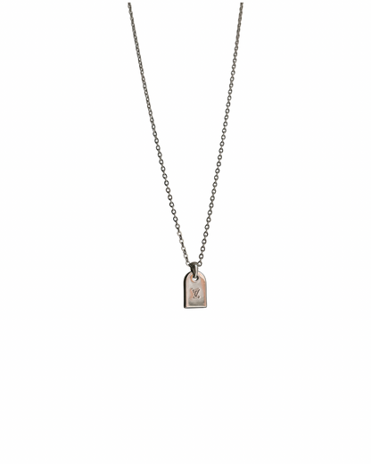 Authentic Louis Vuitton Nanogram luggage tag Pendant - Reworked Rose Gold