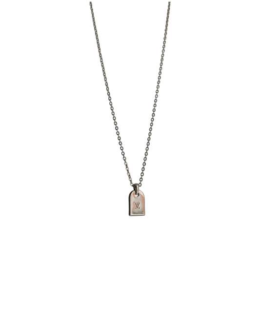 Authentic Louis Vuitton Nanogram luggage tag Pendant - Reworked Rose Gold