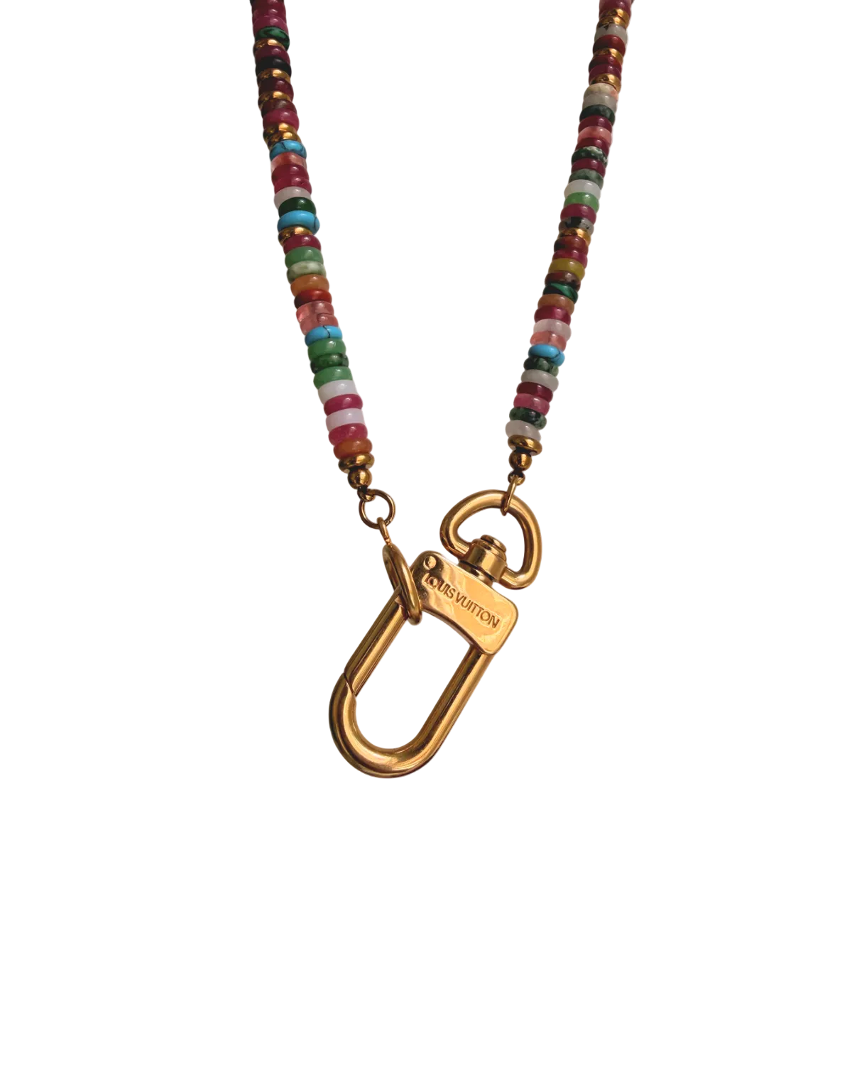 Authentic Louis Vuitton Clasp - Natural Stone Necklace