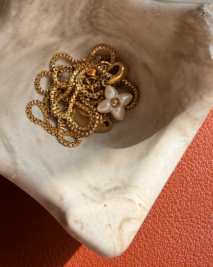 Authentic Louis Vuitton Floragram Pendant- Reworked Necklace