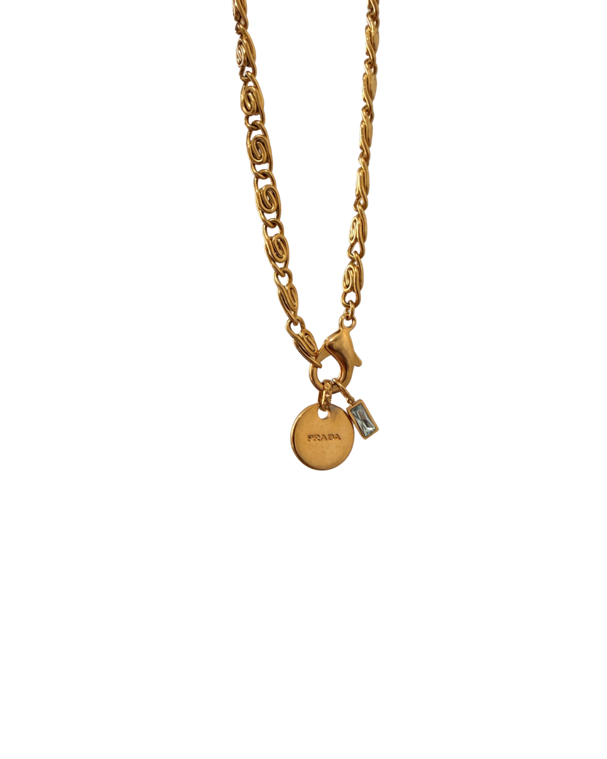 Authentic Prada Rounded Pendant - Reworked Necklace