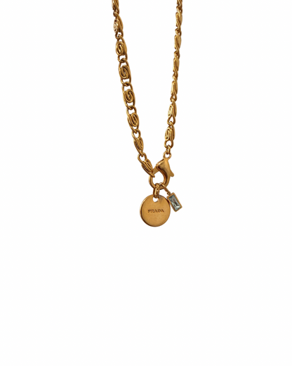 Authentic Prada Rounded Pendant - Reworked Necklace