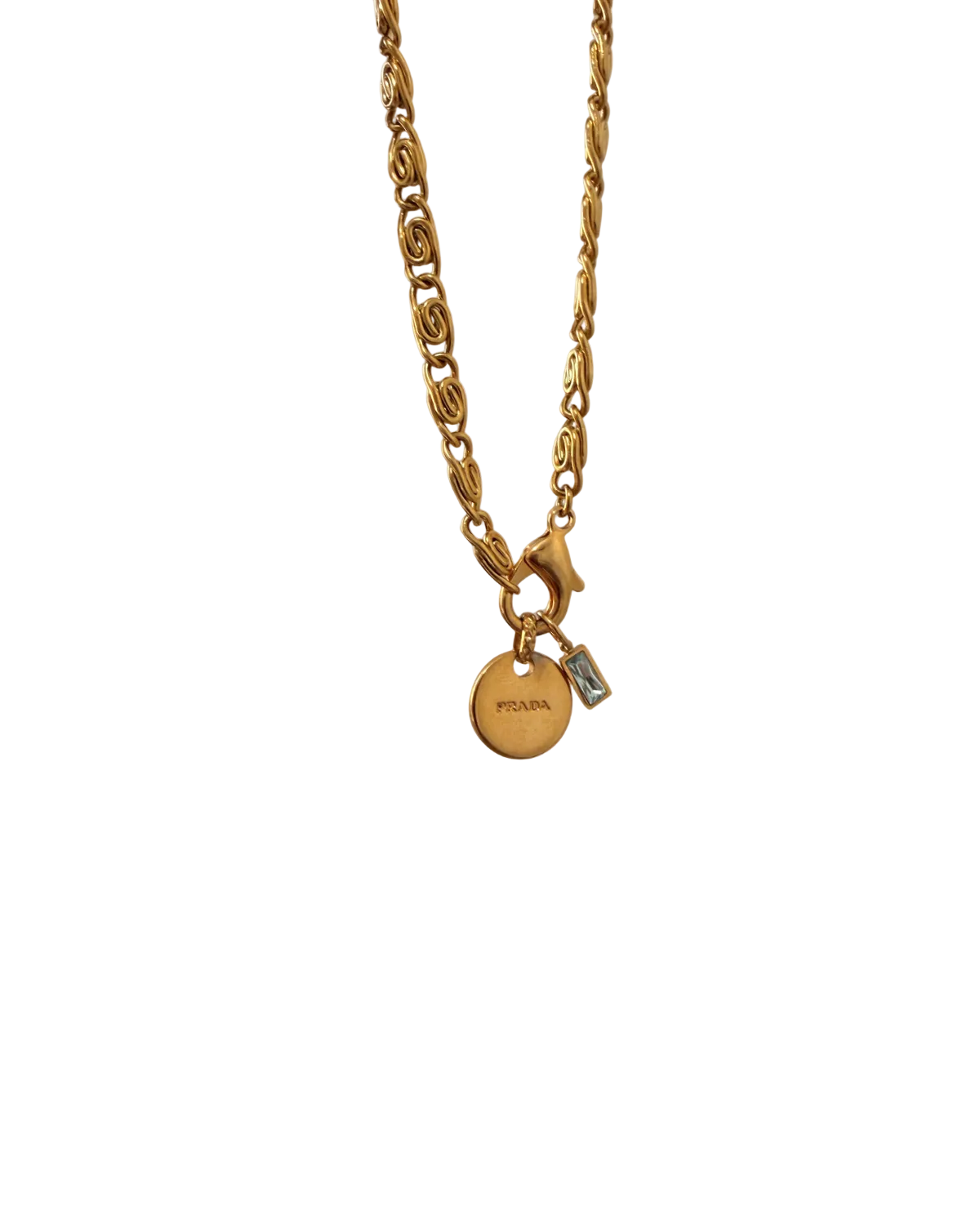 Authentic Prada Rounded Pendant - Reworked Necklace
