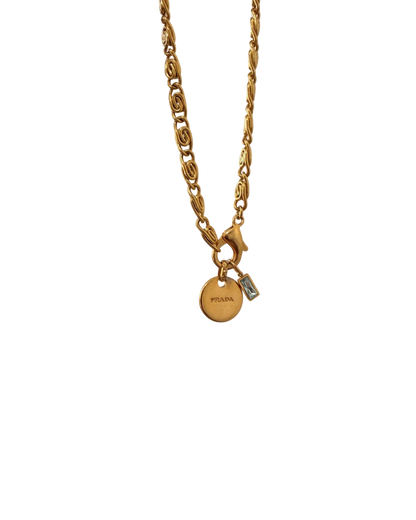 Authentic Prada Rounded Pendant - Reworked Necklace