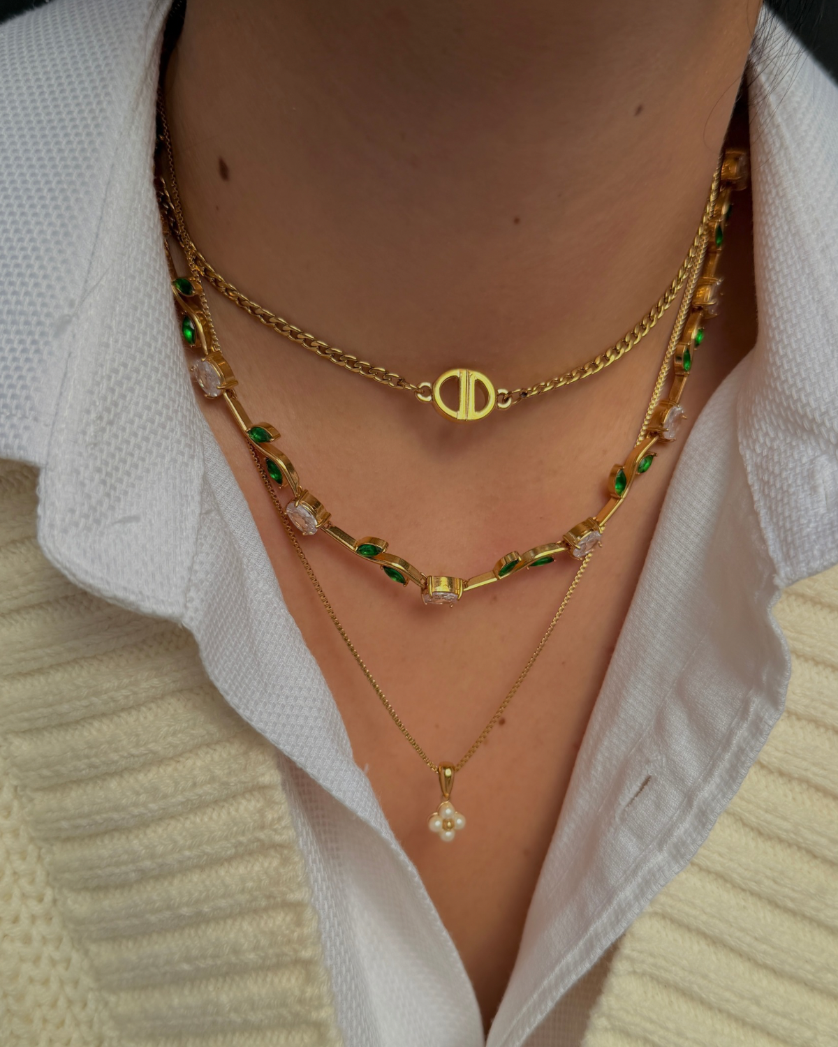 Authentic Dior CD Pendant- Cuban Chain Reworked Choker