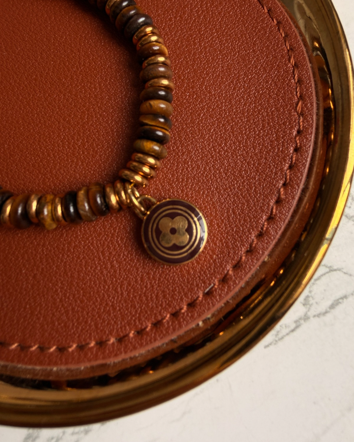 Authentic Louis Vuitton Nude Pendant - Reworked Stones Bracelet
