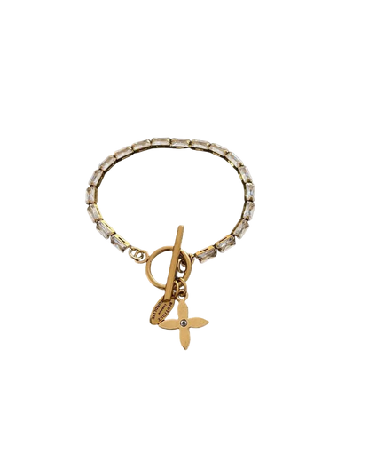 Authentic Louis Vuitton Pendant Reworked Diamante Bracelet