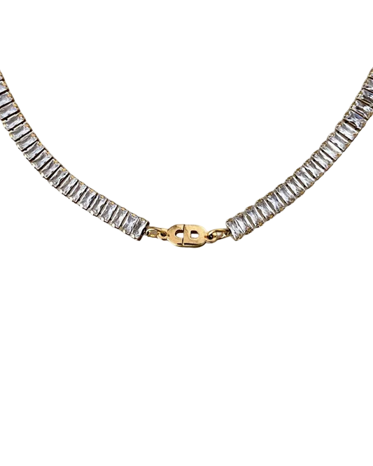 Authentic Dior CD Pendant- Reworked Diamante Choker