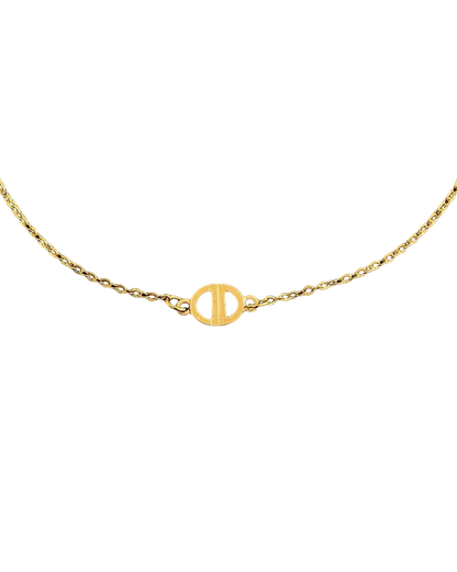Authentic Dior CD Pendant- Single Chain Reworked Choker