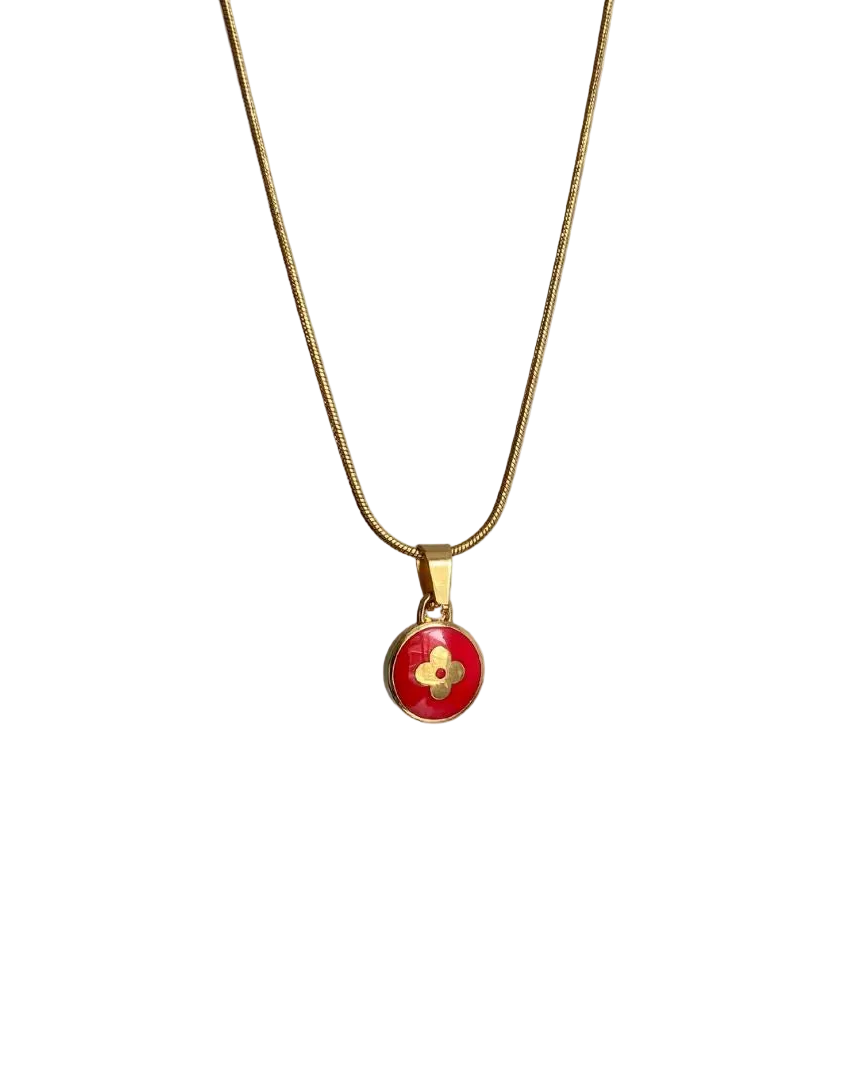 Authentic Louis Vuitton Pendant Pastilles Roses- Reworked Necklace