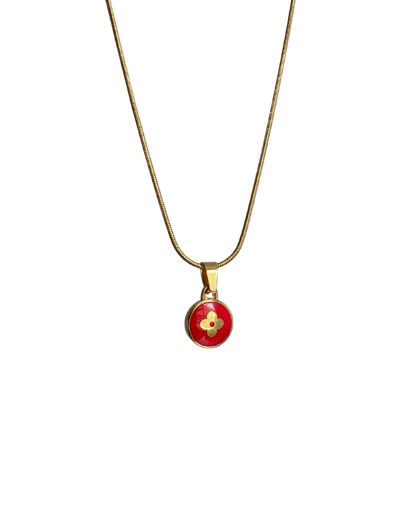 Authentic Louis Vuitton Pendant Pastilles Roses- Reworked Necklace