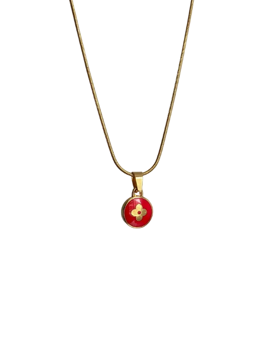 Authentic Louis Vuitton Pendant Pastilles Roses- Reworked Necklace