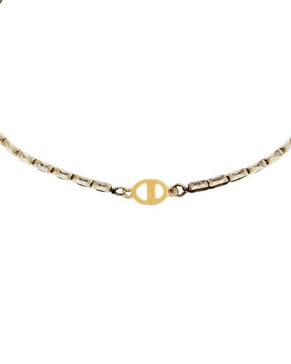 Authentic Dior CD Pendant- Diamante Chain Reworked Choker