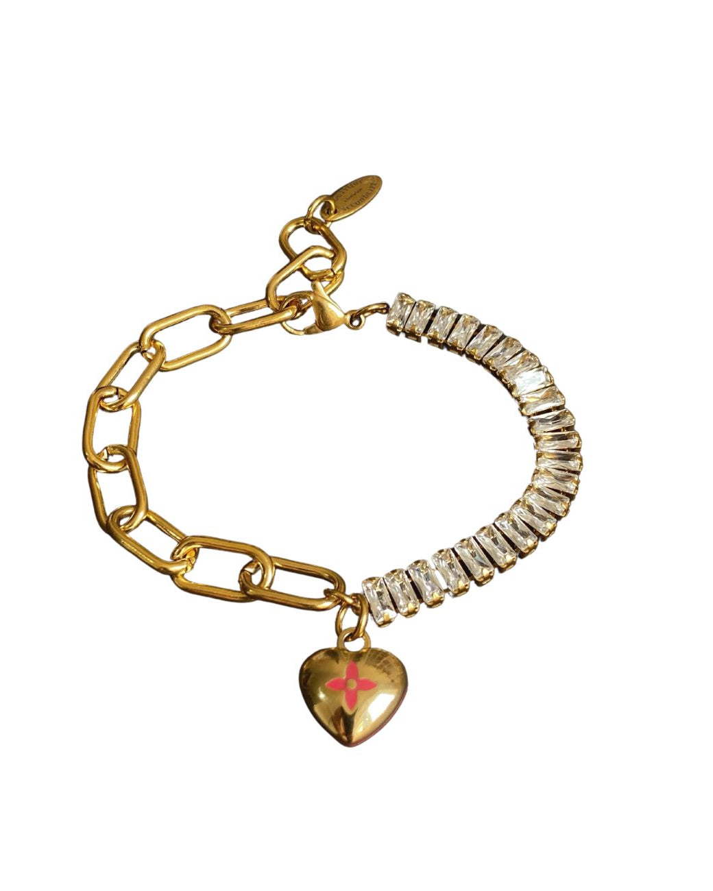 Authentic Louis Vuitton Pendant Coeur -Reworked Bracelet