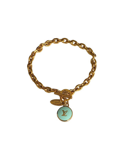 Authentic Louis Vuitton Logo Mint Pendant- Bracelet Pastilles Pendant