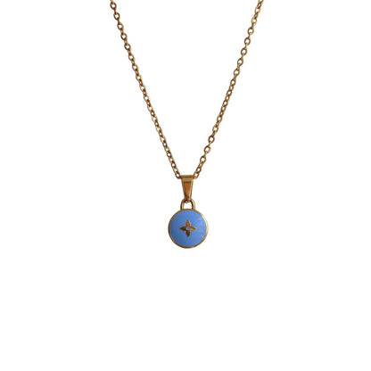 Authentic Louis Vuitton Blue Pendant- Upcycled Necklace