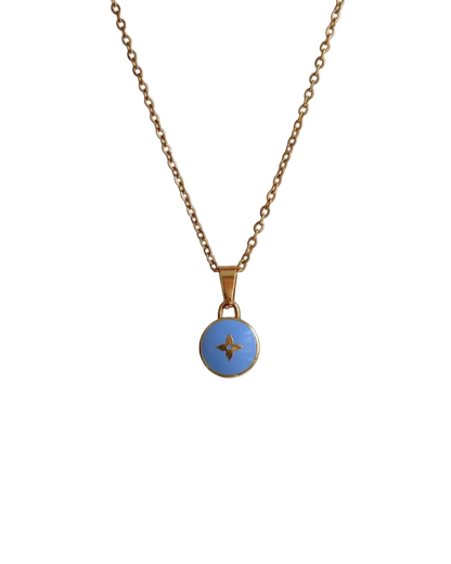 Authentic Louis Vuitton Blue Pendant- Upcycled Necklace
