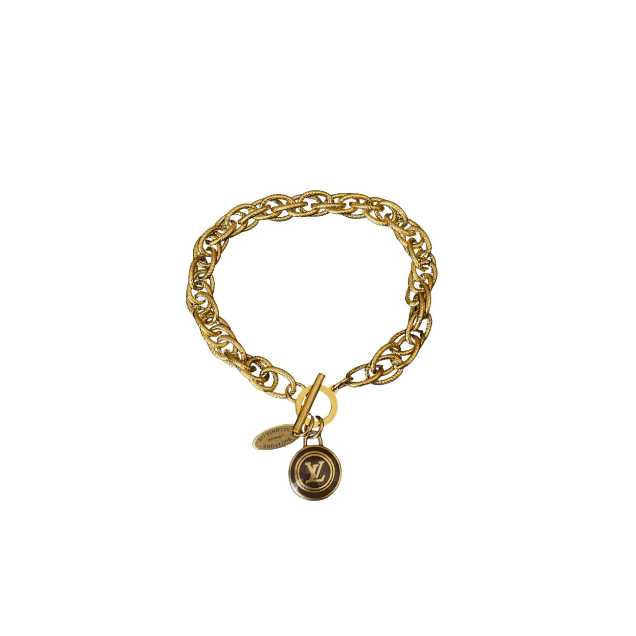 Louis Vuitton 18K White Gold Monogram Charm Bracelet  Yoogis Closet