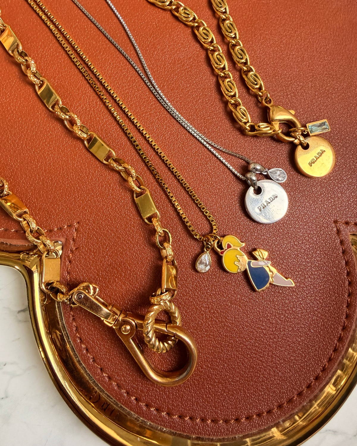 Authentic Prada Reworked Girl Charm Necklace – Reworked Necklace