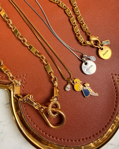 Authentic Prada Reworked Girl Charm Necklace – Reworked Necklace