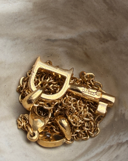 Authentic Vintage Dior key- Reworked Necklace