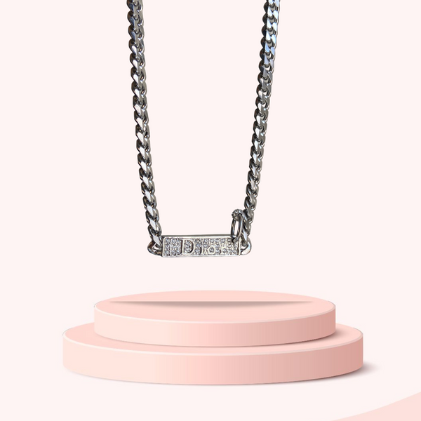 Authentic Dior Plaque Pendant- Reworked Necklace