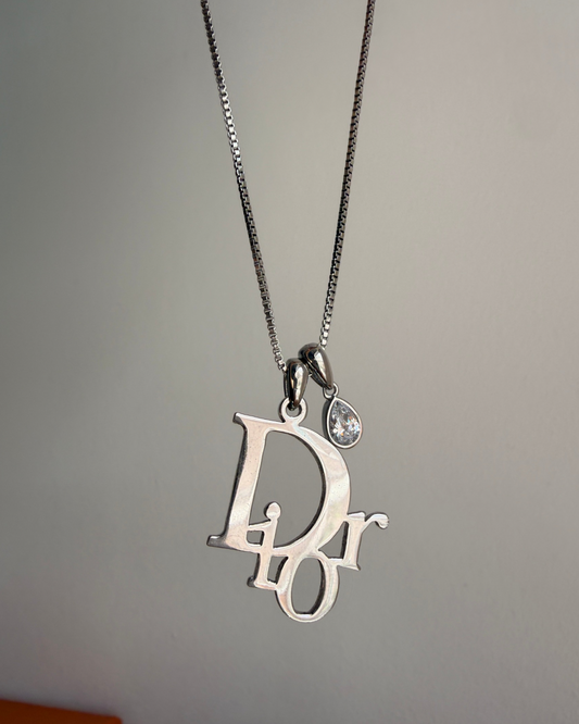 Authentic Dior Pendant- Reworked Necklace