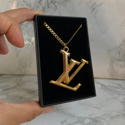 Authentic Louis Vuitton Logo - Reworked Necklace