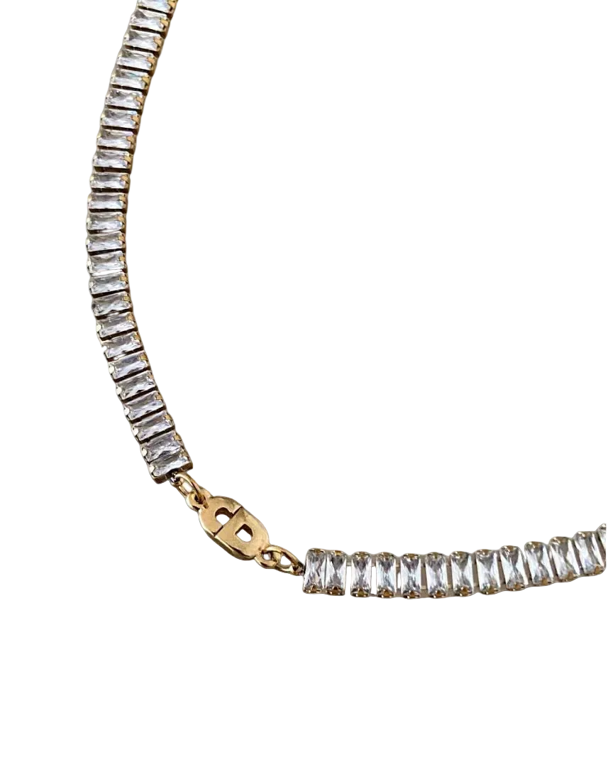 Authentic Dior CD Pendant- Reworked Diamante Choker