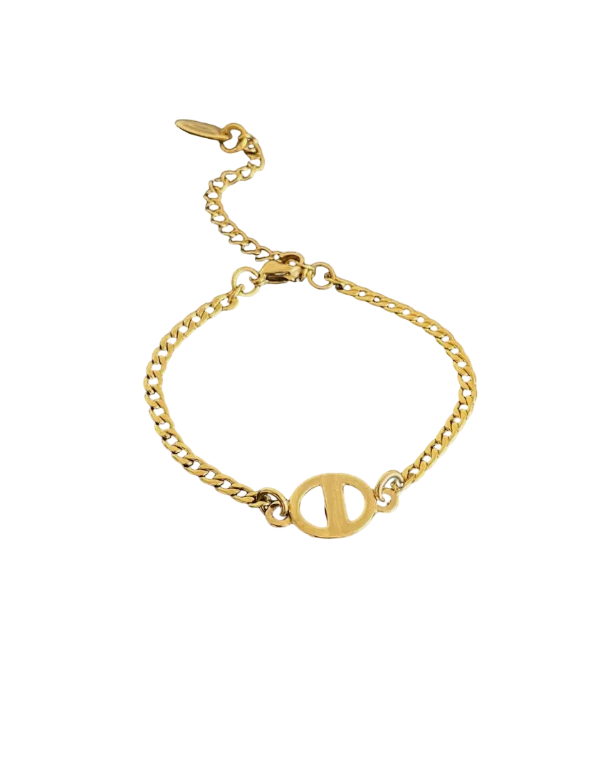 Authentic Mini Dior pendant -Repurposed Bracelet