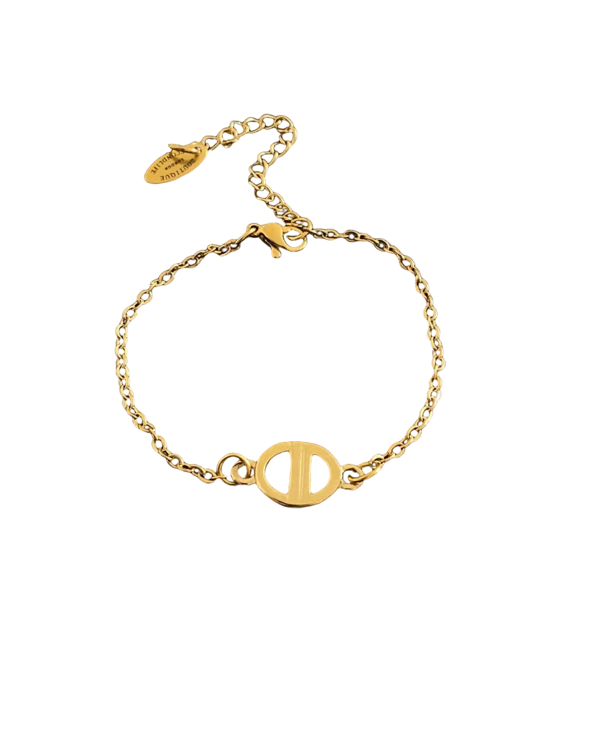 Authentic Mini Dior pendant -Repurposed Single Bracelet