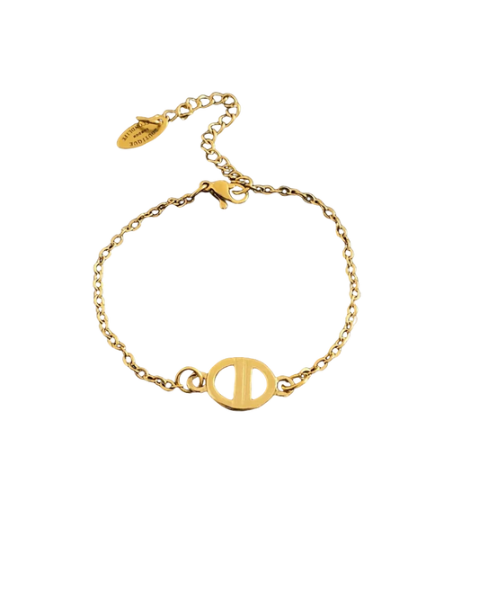 Authentic Mini Dior pendant -Repurposed Single Bracelet