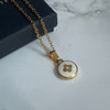 Authentic Louis Vuitton White Pendant- Upcycled Necklace