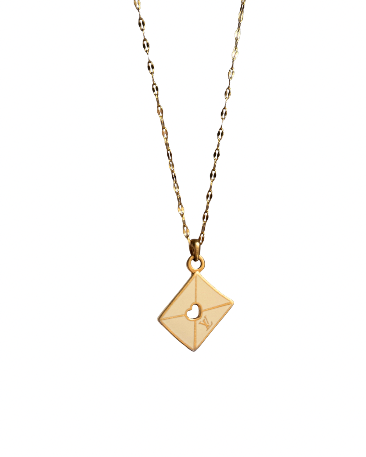 Authentic Louis Vuitton pendant Love Letter-  Reworked Necklace