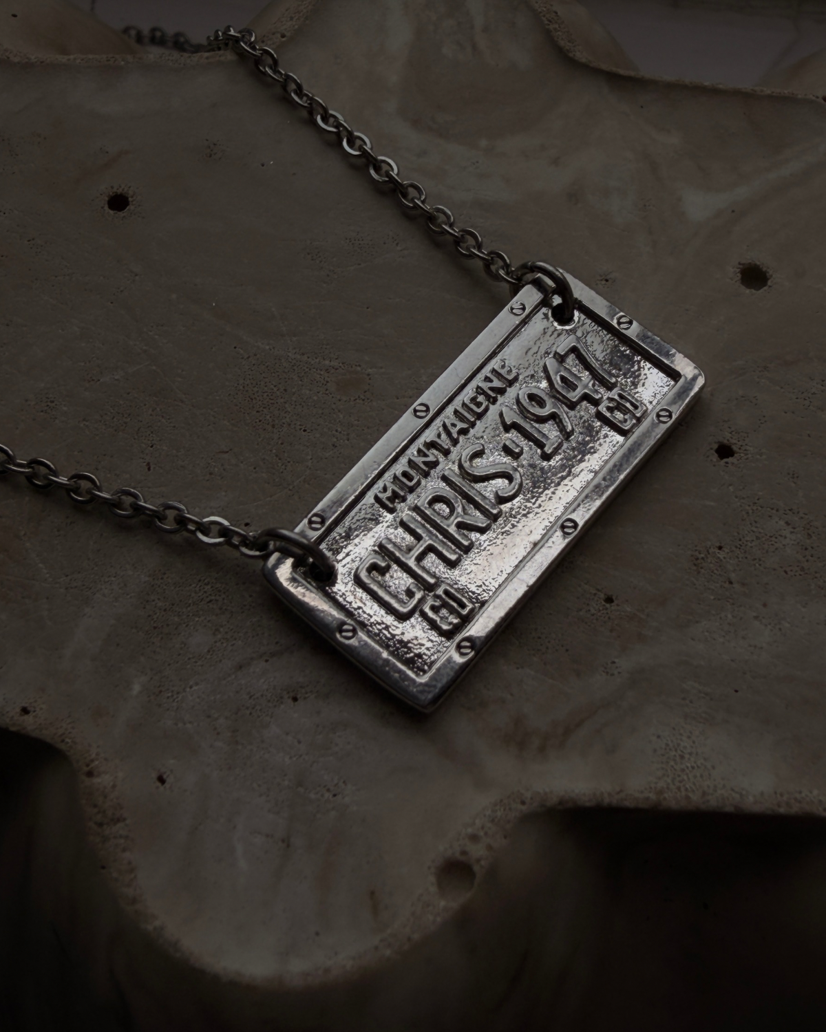 Authentic Dior Plaque Pendant Reworked Necklace