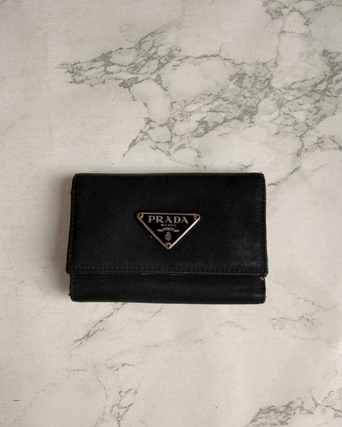 Authentic Silver Prada plaque tag - Reworked Necklace