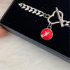 Authentic Louis Vuitton Pastilles Red Pendant - Reworked Bracelet