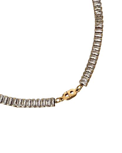 Authentic Dior CD Pendant- Reworked Diamante Choker