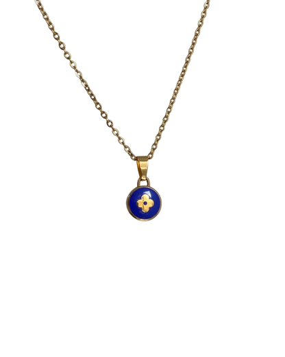 Authentic Louis Vuitton Blue Pendant- Upcycled Necklace