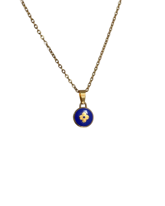 Authentic Louis Vuitton Blue Pendant- Upcycled Necklace