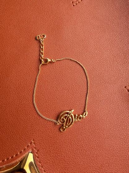 Authentic Vintage Dior Logo- Reworked Necklace