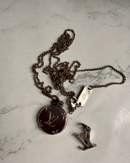 Authentic Louis Vuitton Rounded Pendant- Reworked Necklace